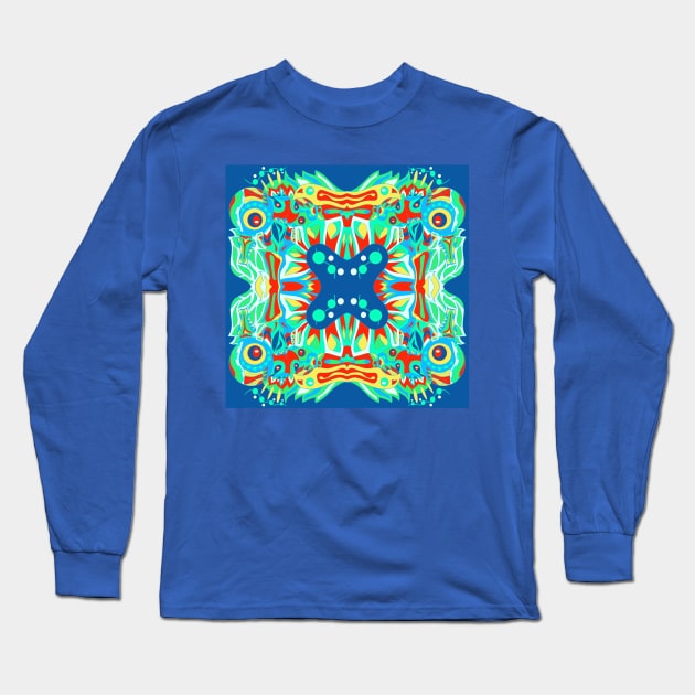 monster dogu mecha robot in ecopop pattern Long Sleeve T-Shirt by jorge_lebeau